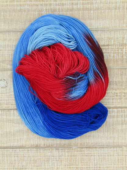 Hand-Dyed Yarn Superwash Merino/Nylon Sock Weight Clark