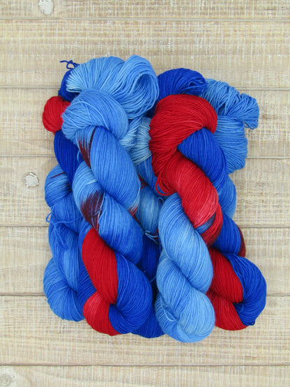 Hand-Dyed Yarn Superwash Merino/Nylon Sock Weight Clark