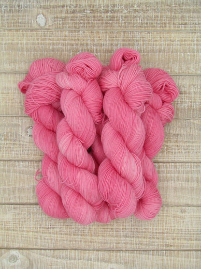 Hand-Dyed Yarn Superwash Merino/Nylon Sock Weight Flamingo