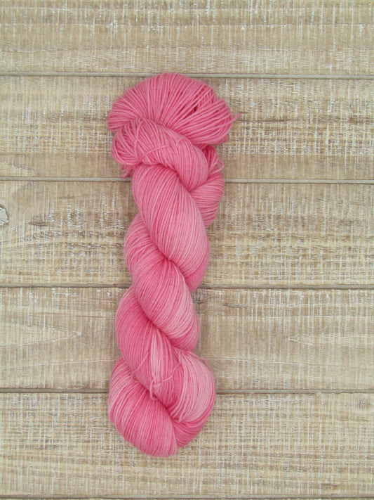 Hand-Dyed Yarn Superwash Merino/Nylon Sock Weight Flamingo