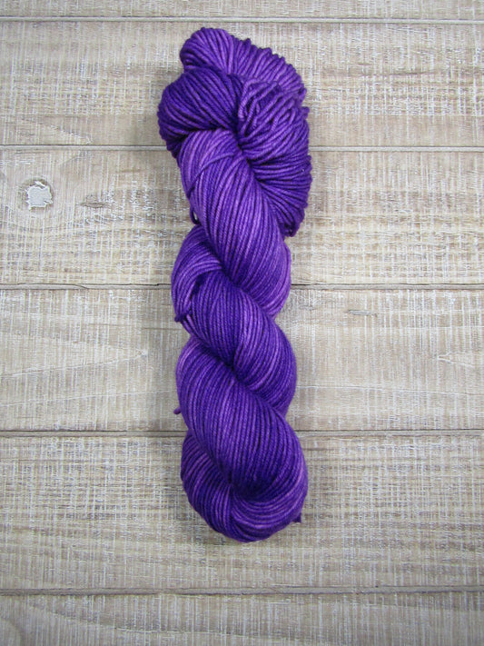 Hand-dyed yarn - Plum Merino/Cashstyle nylon worsted weight yarn in a plum purple color