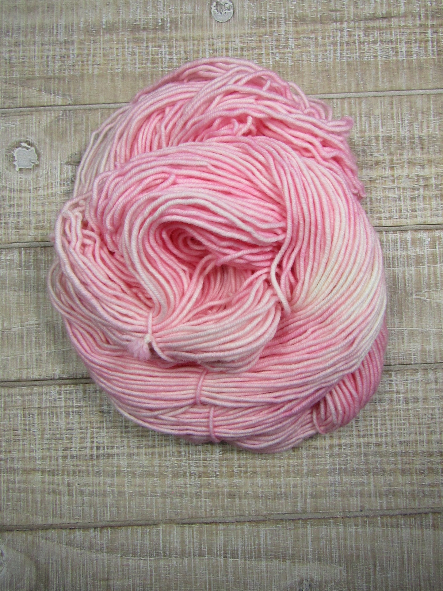 Hand-dyed yarn - Pink Zelda Merino/Cashstyle nylon worsted weight yarn in princess pink