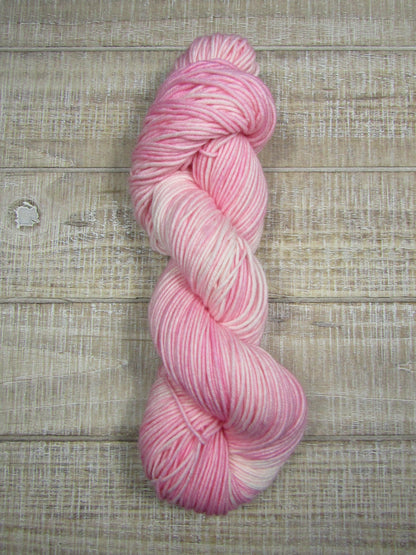 Hand-dyed yarn - Pink Zelda Merino/Cashstyle nylon worsted weight yarn in princess pink