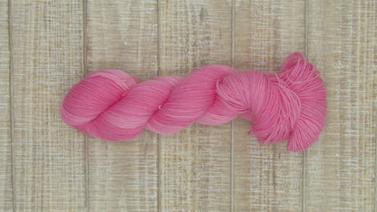 Hand-Dyed Yarn Superwash Merino/Nylon Sock Weight Flamingo