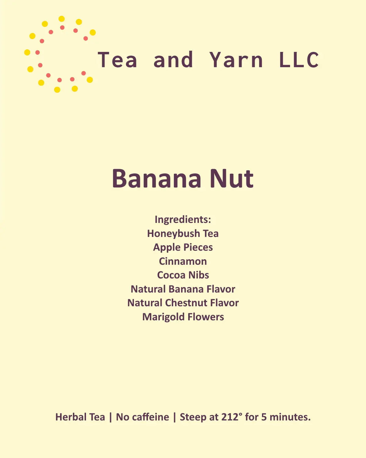 Loose Leaf Tea Banana Nut