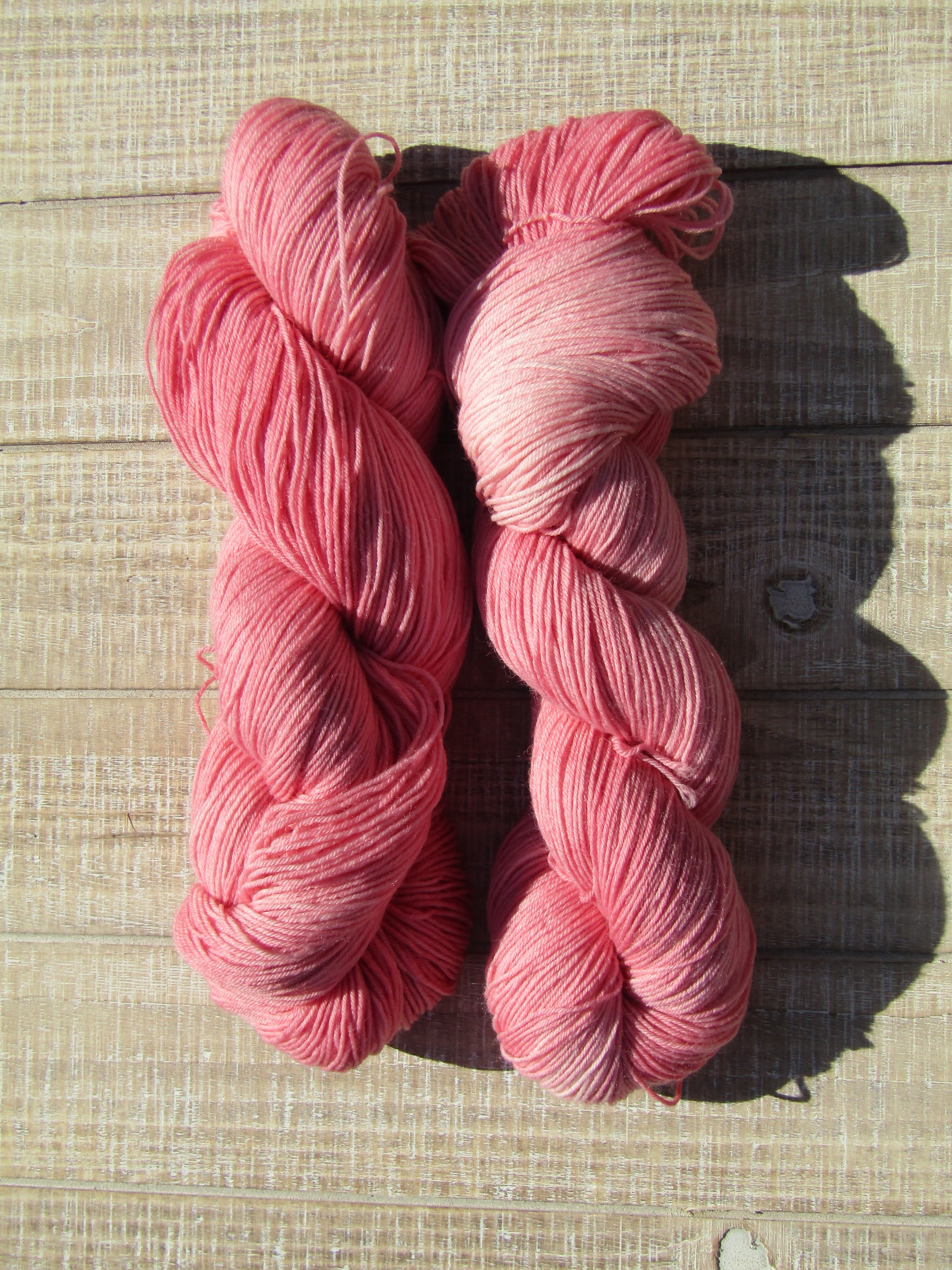 Hand-Dyed Yarn Sherry is russet colored.