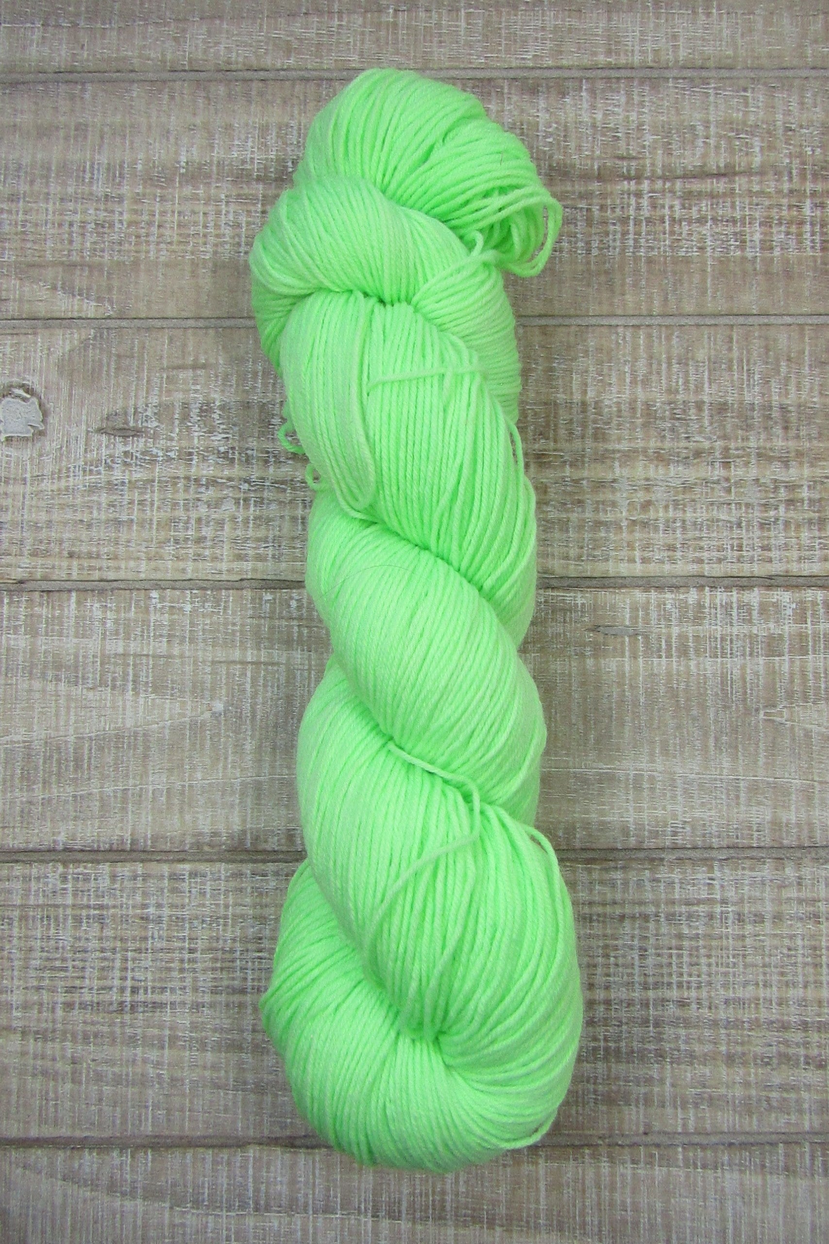 Hand-Dyed Yarn in Kelly green.